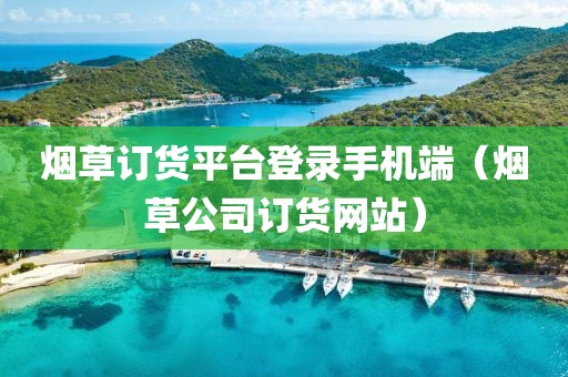 烟草订货平台登录手机端（烟草公司订货网站）